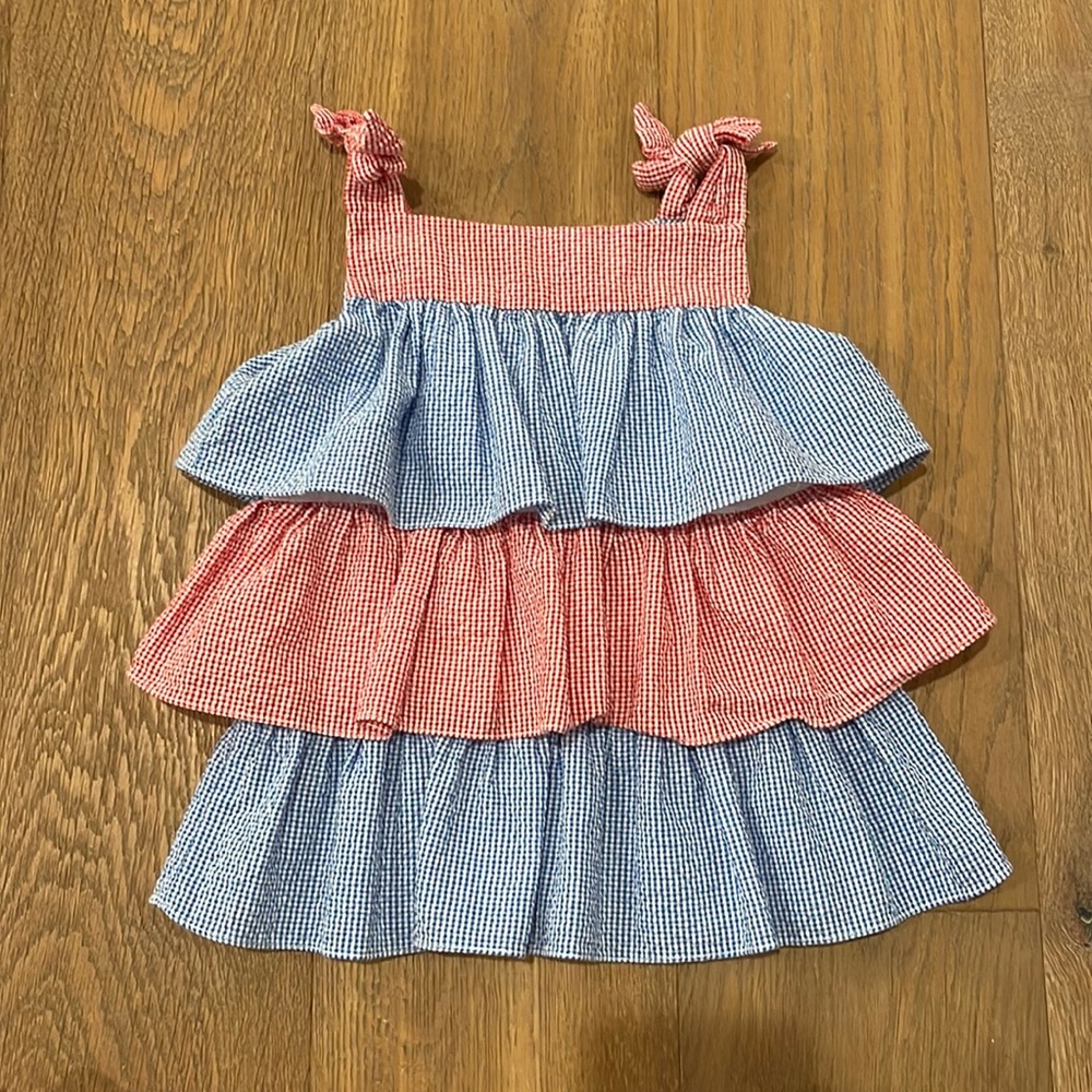 Petit Pomme Tiered Gingham Dress - 18 months